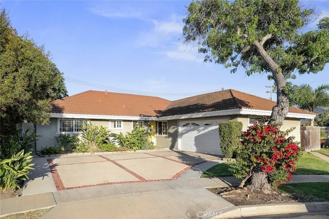 ranch-style house with a garage