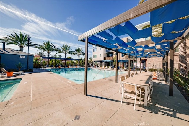 view of pool with a patio