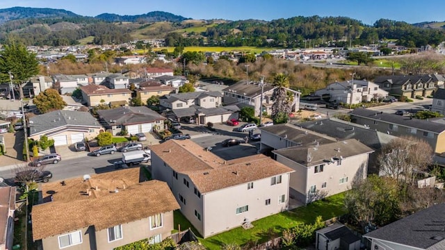 aerial view featuring a mountain view