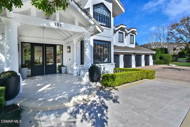 exterior space with french doors