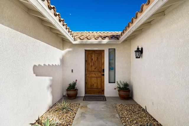 view of doorway to property