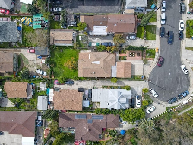 drone / aerial view with a residential view