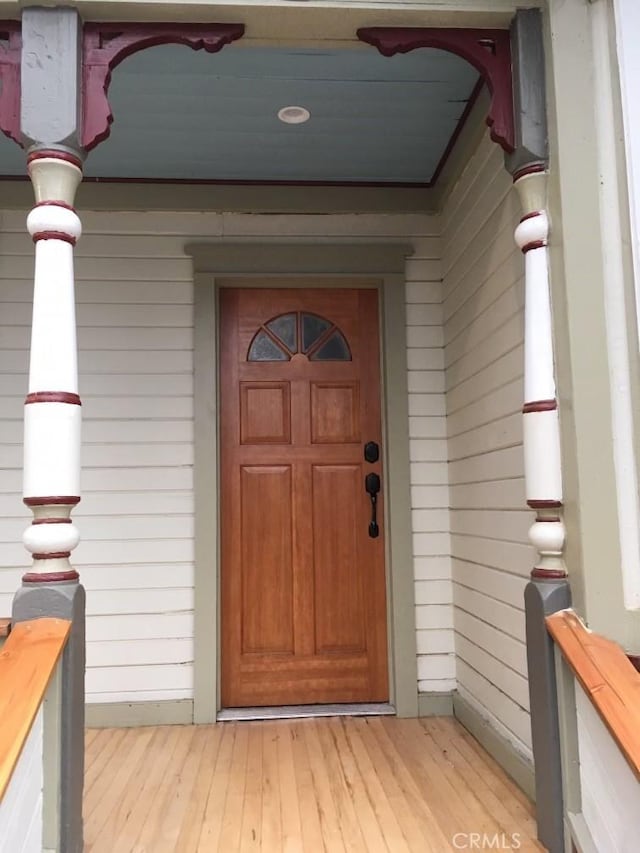 view of doorway to property