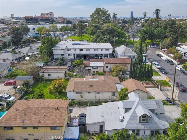 aerial view with a residential view