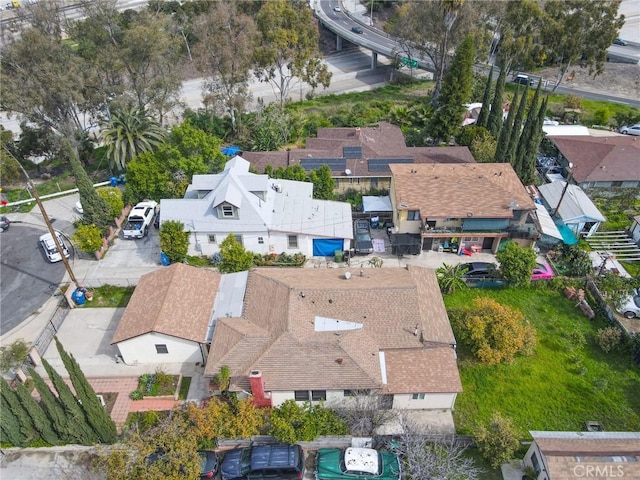 drone / aerial view with a residential view