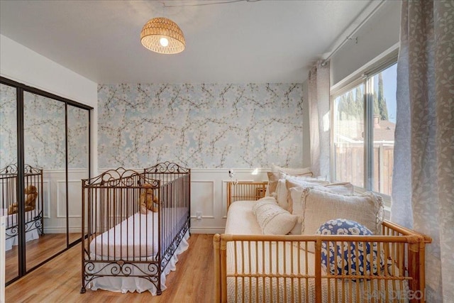 bedroom featuring hardwood / wood-style floors