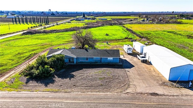 bird's eye view featuring a rural view