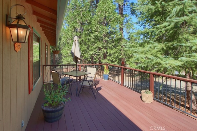 view of wooden terrace