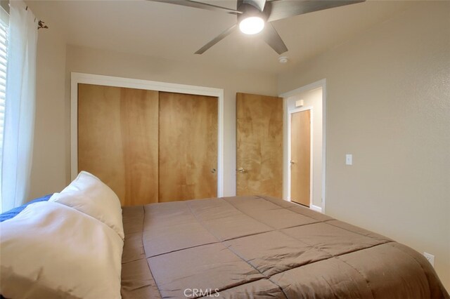 36555 Mudge Ranch Rd, Coarsegold, CA 93614 - bedroom with a closet and ceiling fan