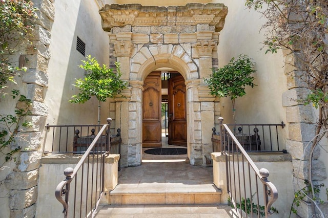 view of doorway to property