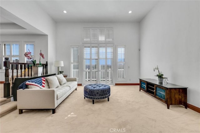 view of carpeted living room