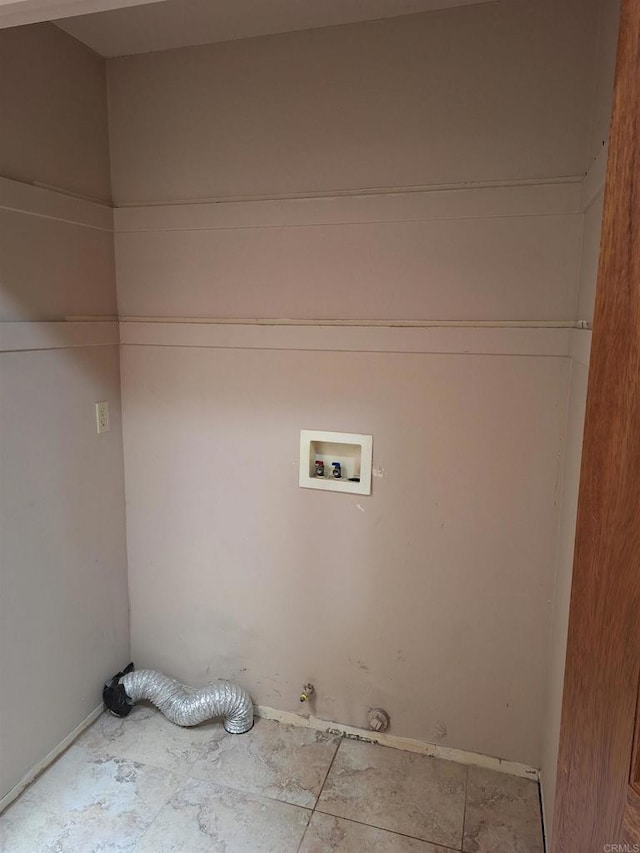 laundry area featuring gas dryer hookup and hookup for a washing machine