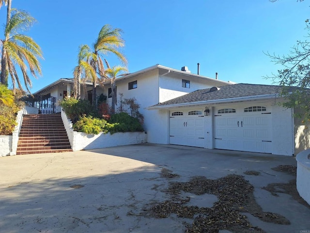 view of home's exterior with a garage