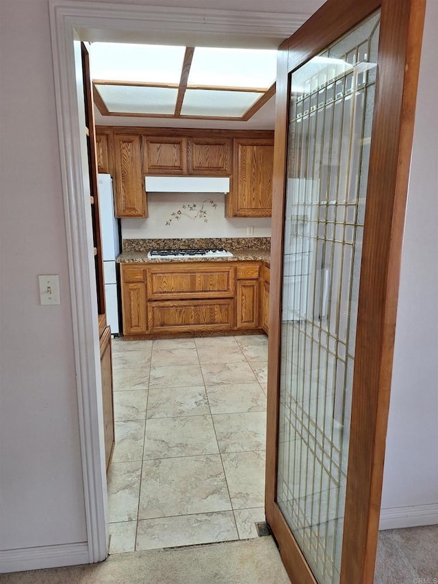 kitchen featuring white appliances