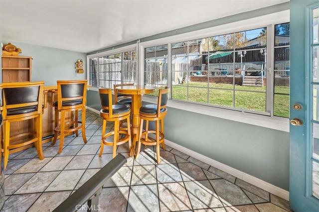 view of sunroom