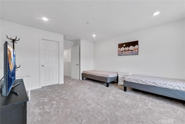 bedroom with carpet floors