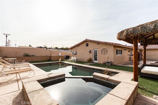 view of pool featuring a patio area