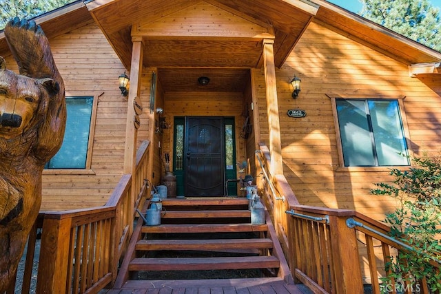 view of doorway to property