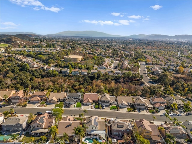 aerial view featuring a mountain view