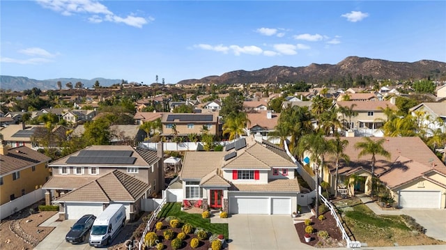 aerial view featuring a mountain view