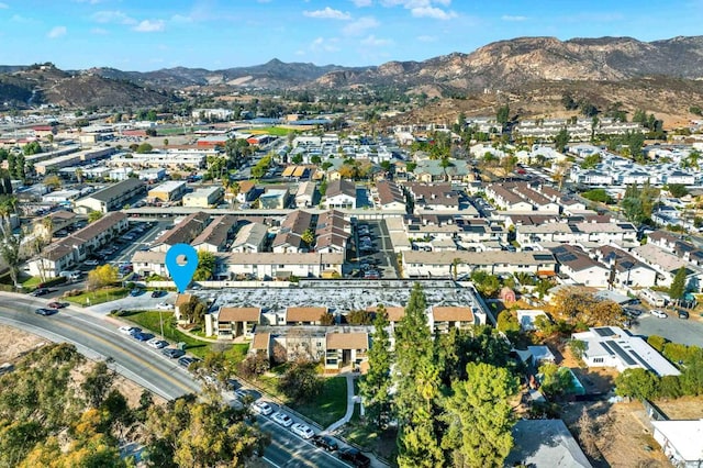 aerial view featuring a mountain view