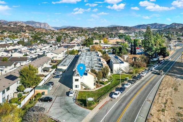 aerial view featuring a mountain view