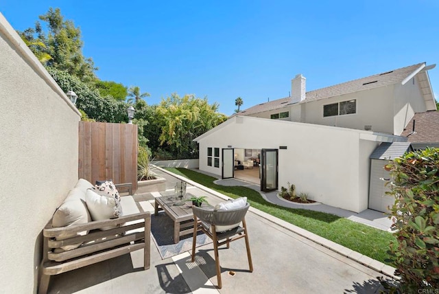 view of patio with outdoor lounge area