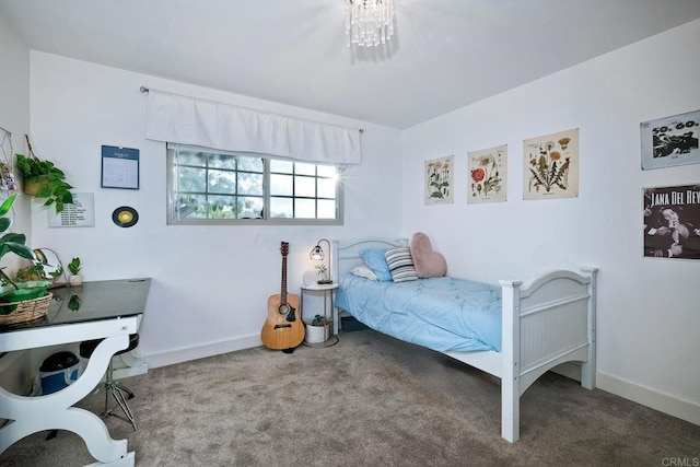 bedroom featuring carpet floors