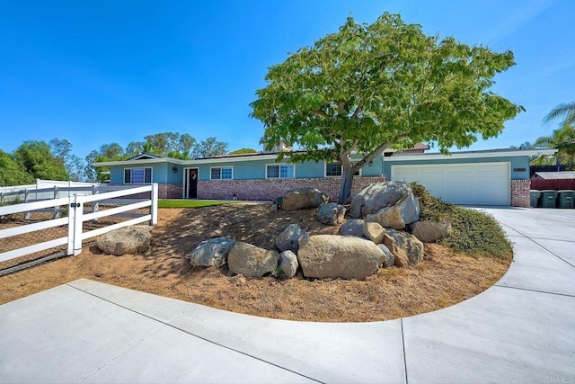 ranch-style house with a garage