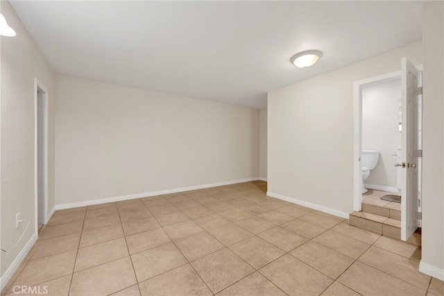 view of tiled spare room