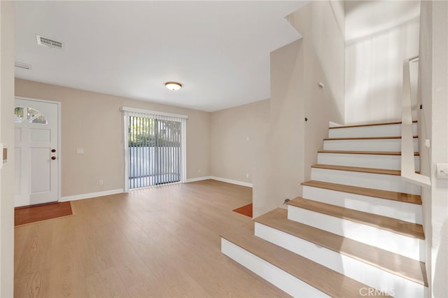 entrance foyer with hardwood / wood-style flooring