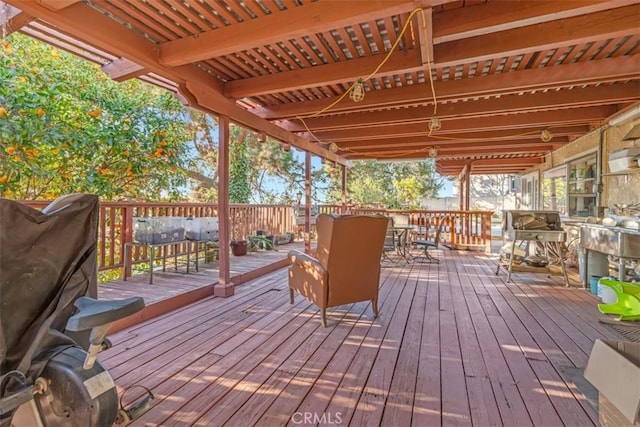 view of wooden terrace