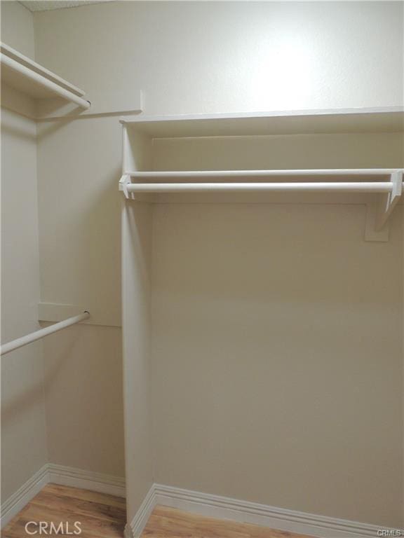 spacious closet featuring hardwood / wood-style flooring