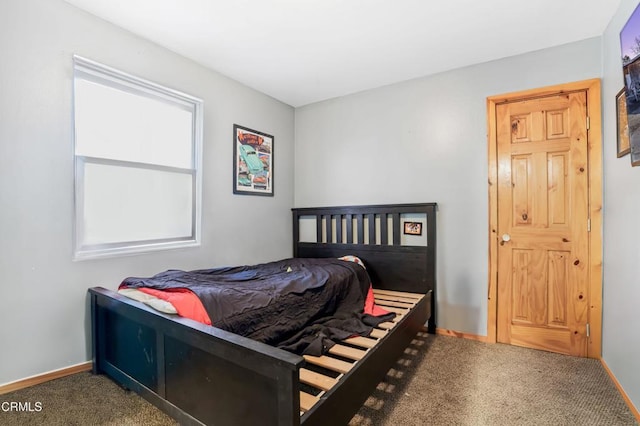 bedroom featuring carpet