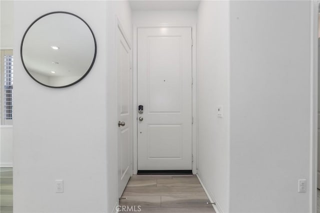 entryway featuring light hardwood / wood-style floors