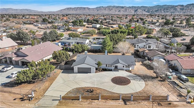 aerial view featuring a mountain view