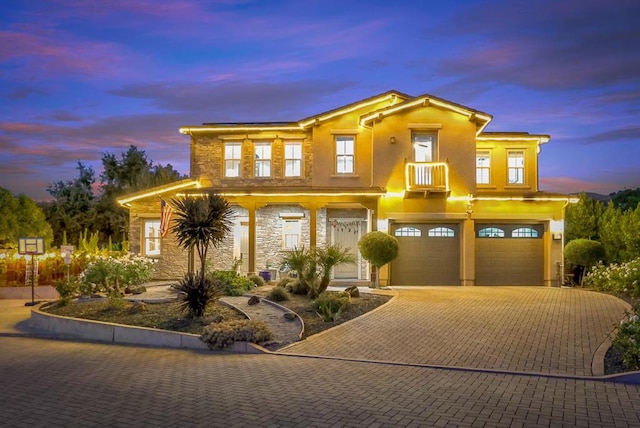 view of front of house featuring a garage