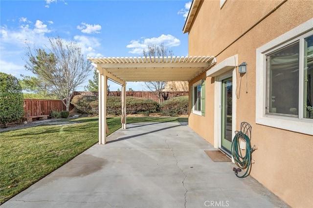 view of patio / terrace with a pergola