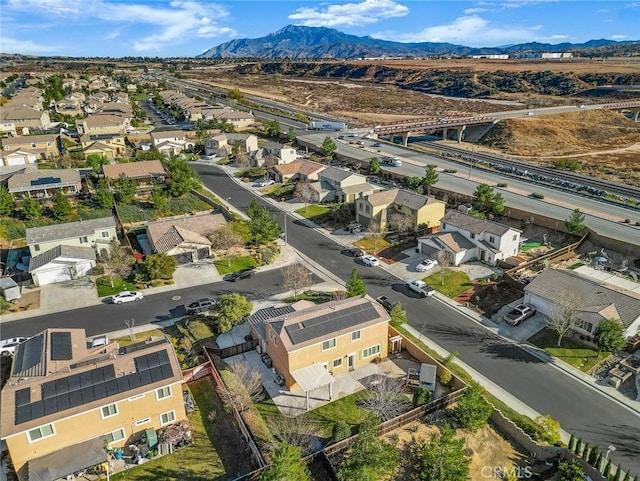 bird's eye view featuring a mountain view