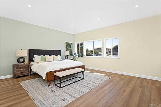 bedroom featuring wood-type flooring