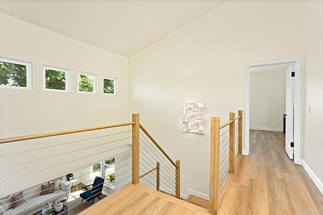 corridor featuring light hardwood / wood-style flooring