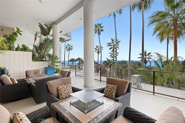 view of patio / terrace with an outdoor living space