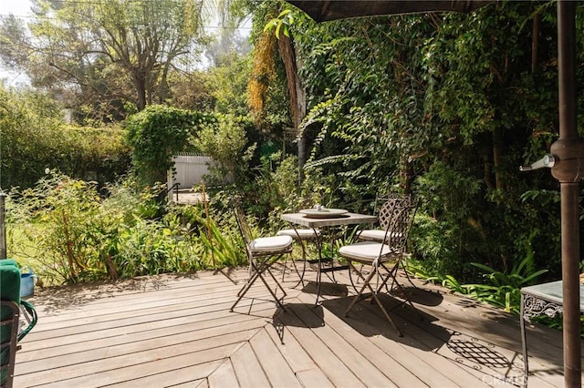 view of wooden deck