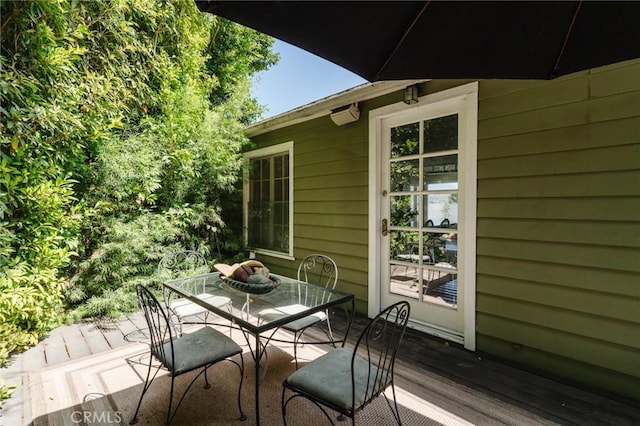 view of patio / terrace with a deck