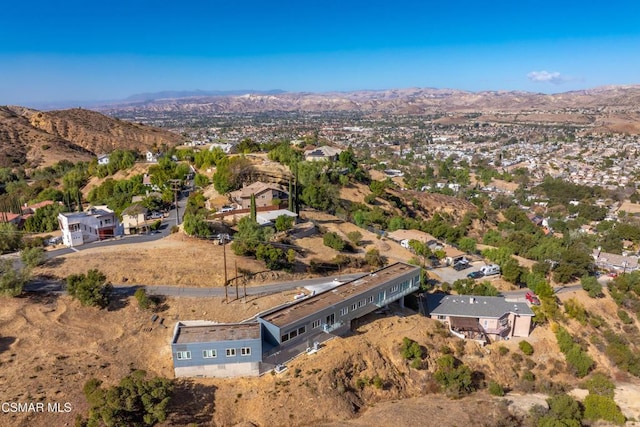 aerial view featuring a mountain view