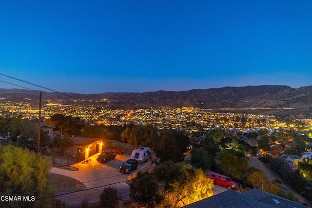 aerial view featuring a mountain view