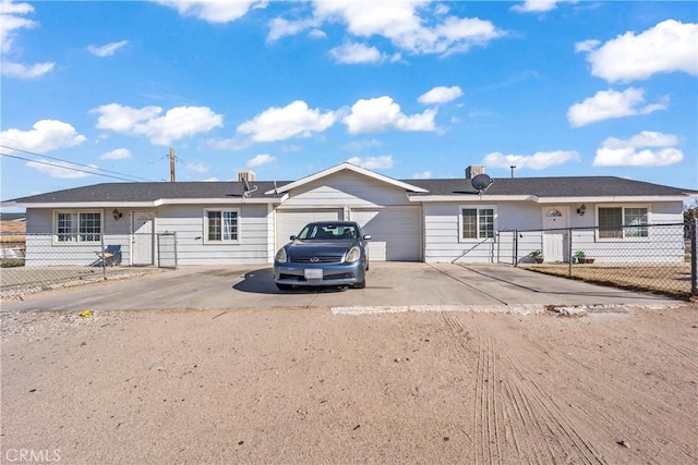 ranch-style house with a garage