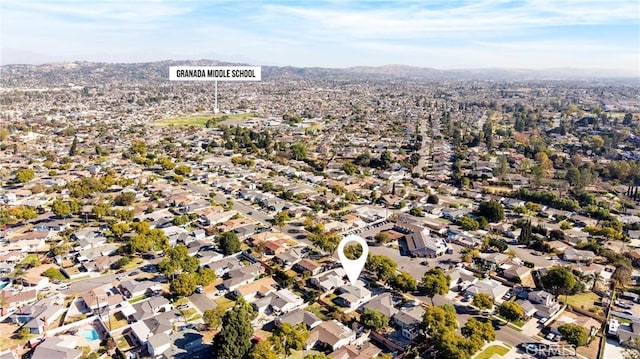 drone / aerial view featuring a residential view