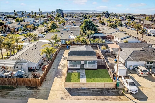 aerial view featuring a residential view