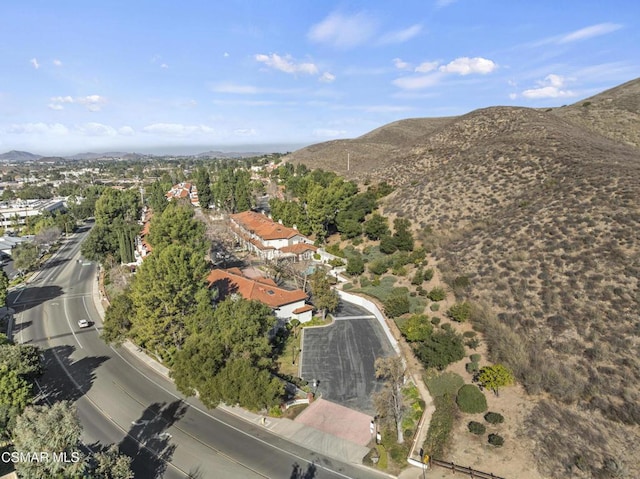 bird's eye view featuring a mountain view